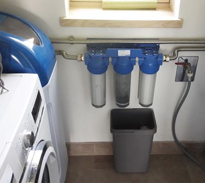 Realizace - instalace trojitého vodního filtru, Berg